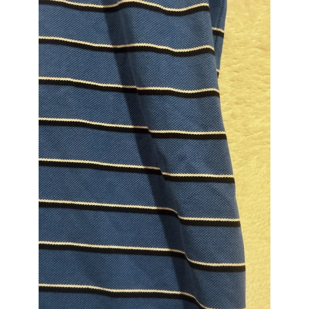 Ralph Lauren Polo Men's Med‎ Shoal Creek Golf Shirt Blue Striped Short Sleeve